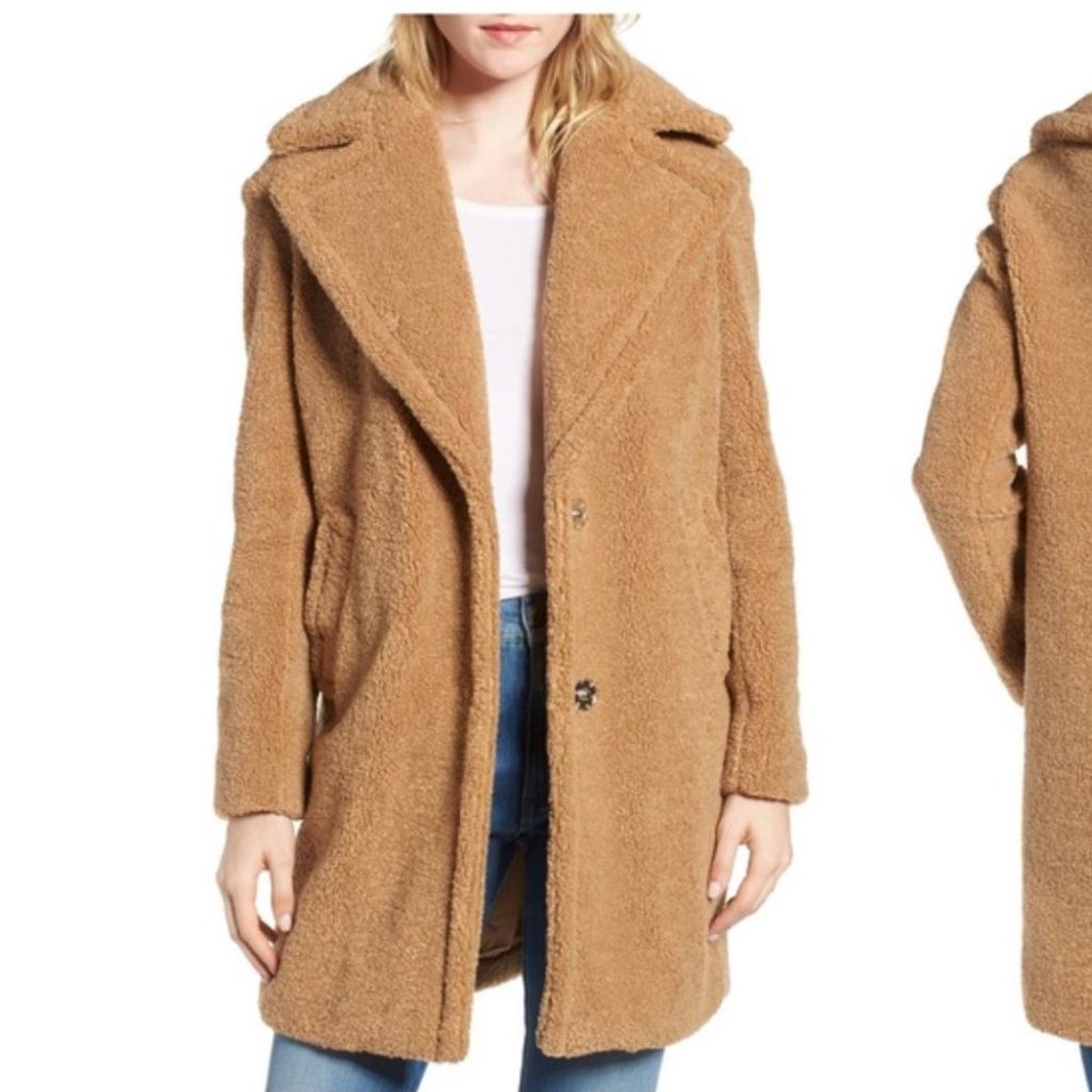 Kenzie Teddy Coat Caramel Size Small